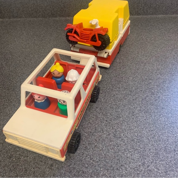 Fisher Price Little People Camper Pop -Up SUV Car People Accessories Vintage - Picture 4 of 4